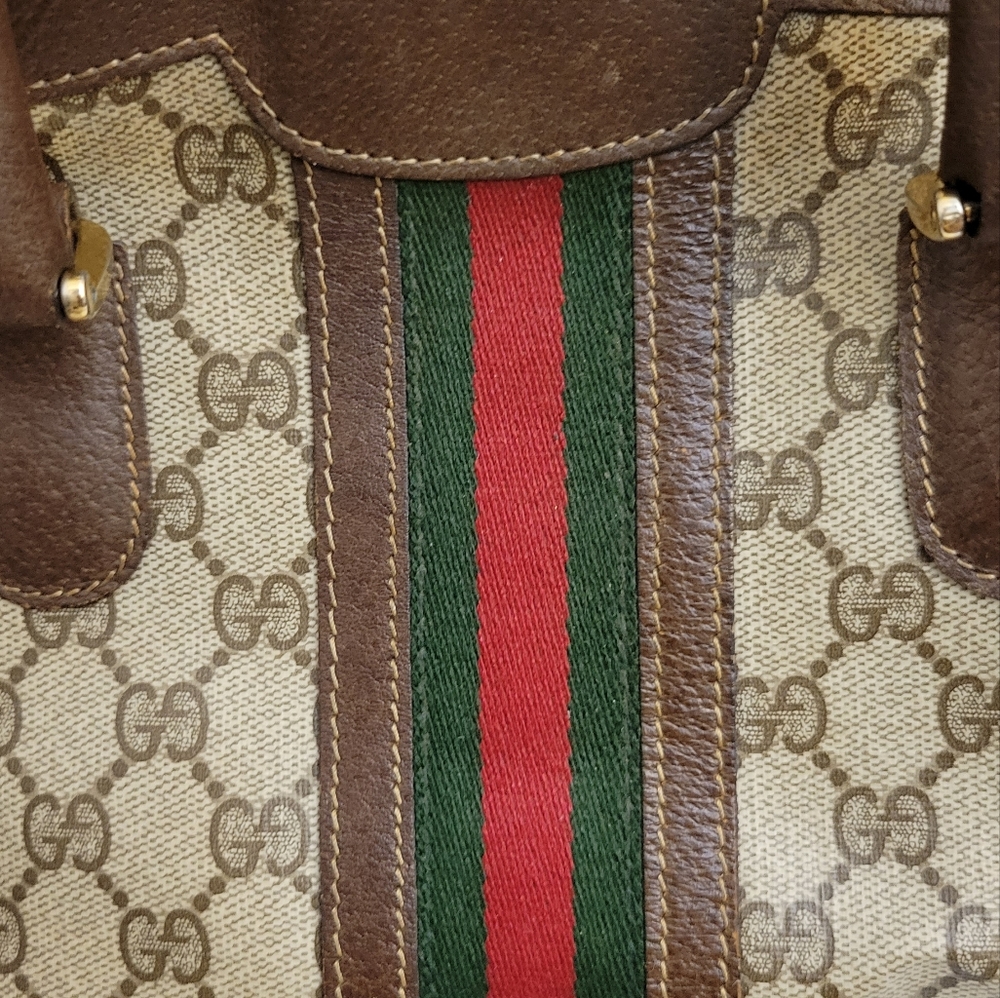 Gucci Tan Supreme Coated Canvas Ophidia Boston Handbag - Picture 12 of 16